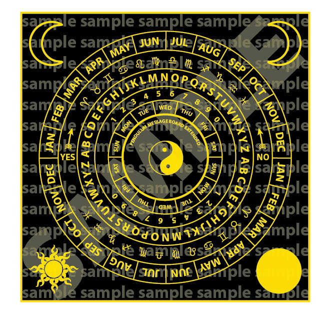 Pendulum Message Board Extended (Laminated) *** YELLOW ****