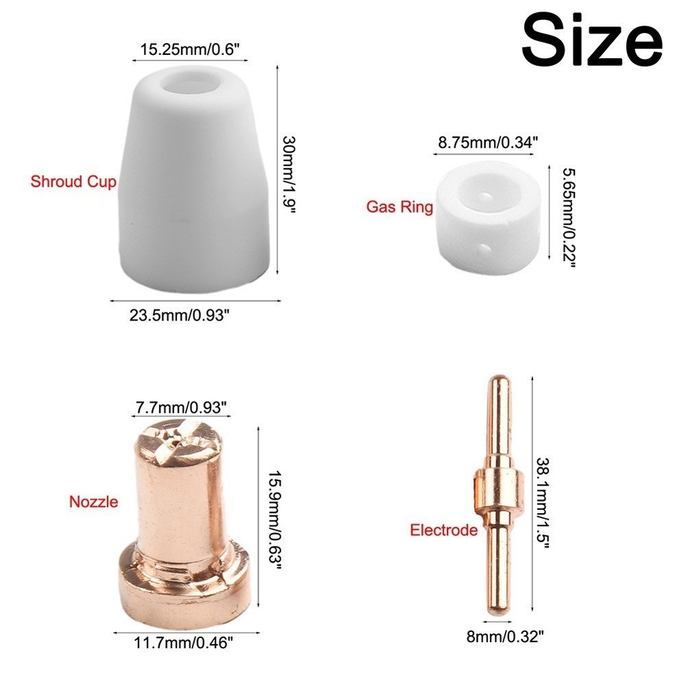20PCS Consumables Replacement Kit for PT31 Plasma Torch for CUT40 Plasma Cutter