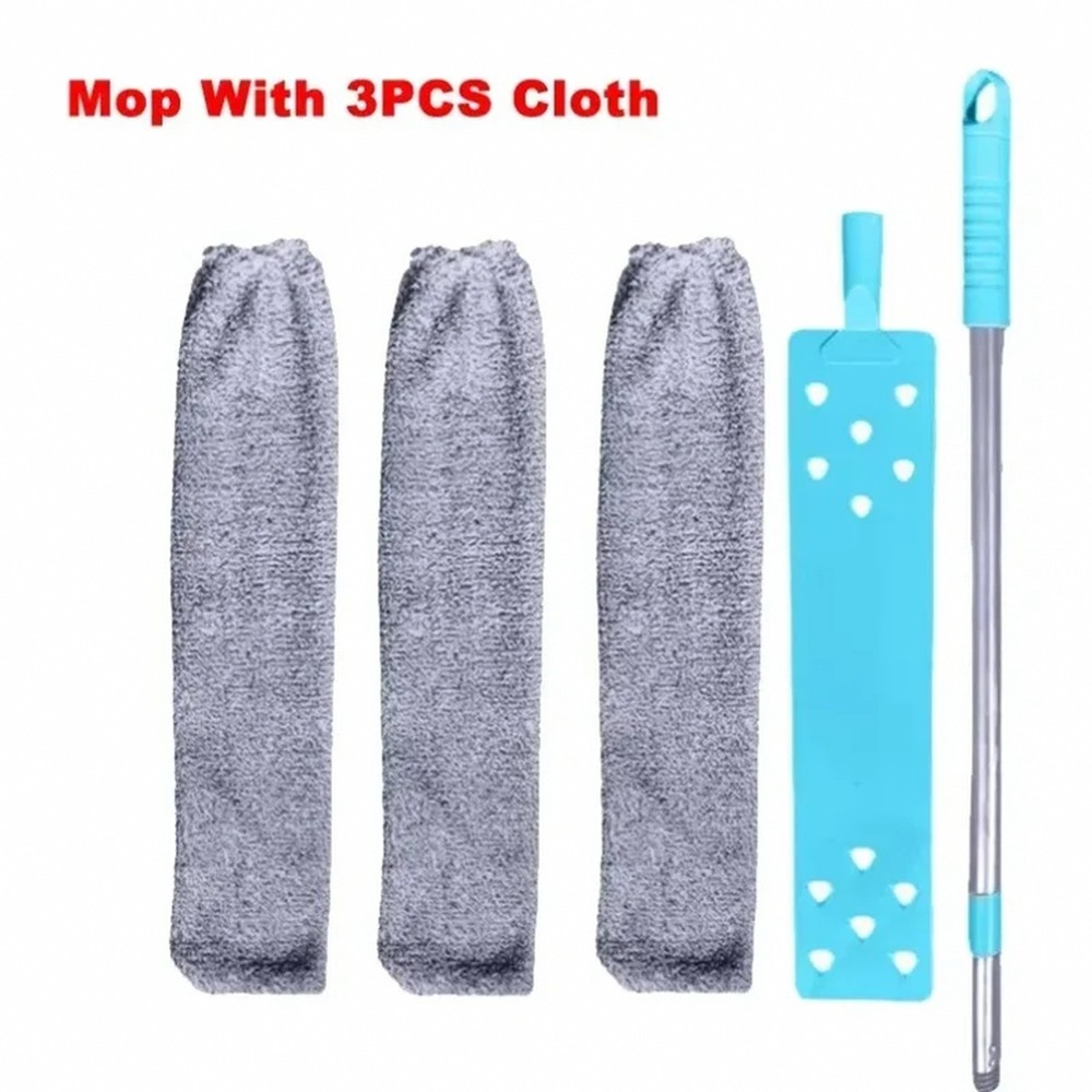 Telescopic Extendable Long Handle Mop with Bendable Microfiber Head - Dusting