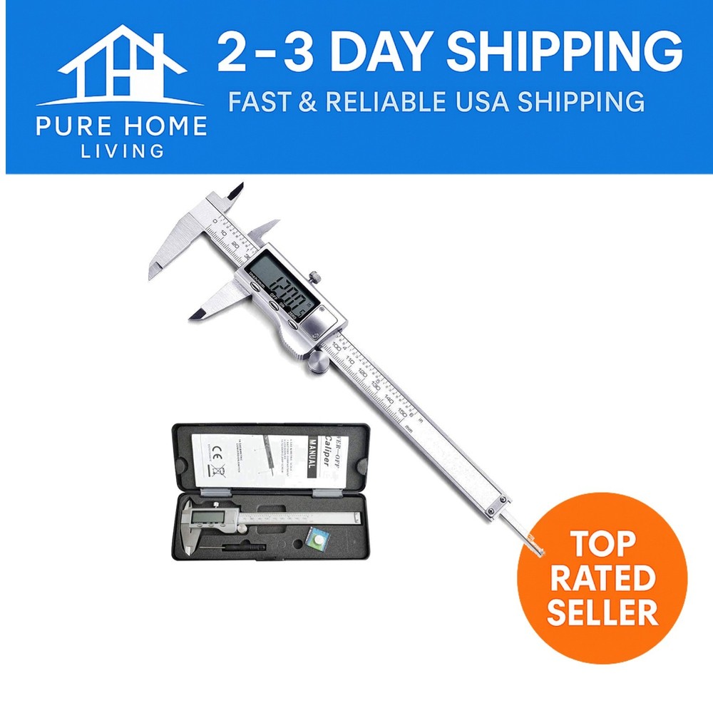 6-Inch Electronic Micrometer Caliper with Auto-Off Function & Inch/MM Conversion