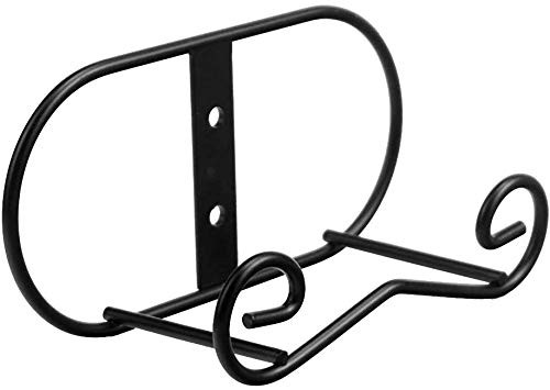 Wall Mount Plate Display Stands - 2 Pack Black Iron Easel Holders - Vertical ...
