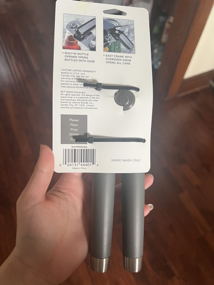 Kitchenaid Multifunction Can Opener With Bottle Opener Gray New