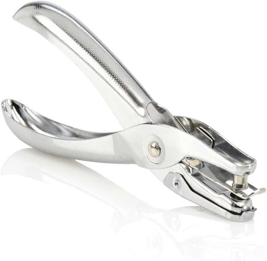 Swingline Chrome 1 Hole Punch - 5 Sheet Capacity, Durable and Compact Design