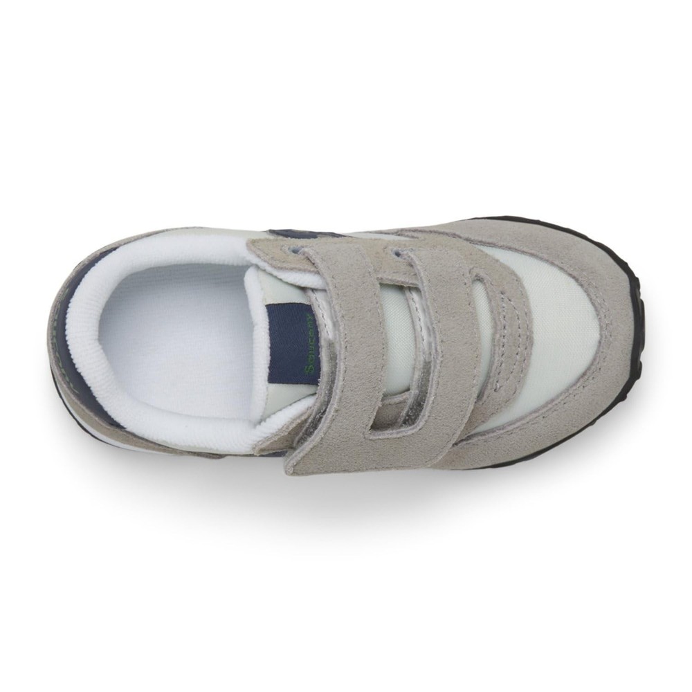 Saucony Jazz Hook & Loop Toddler Sneaker Grey Navy Green 4.5M