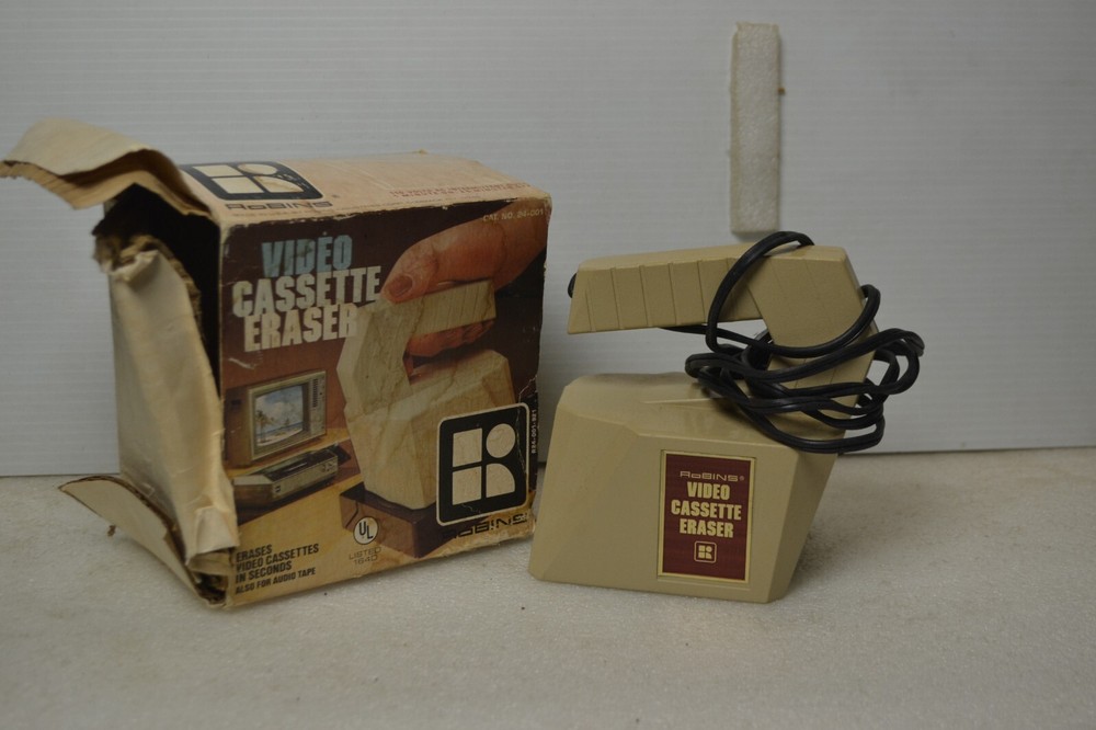 Vintage Robins video cassette eraser