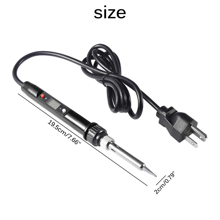 80W LCD Digital Adjustable Temperature Electronics Soldering Welding Iron Tool
