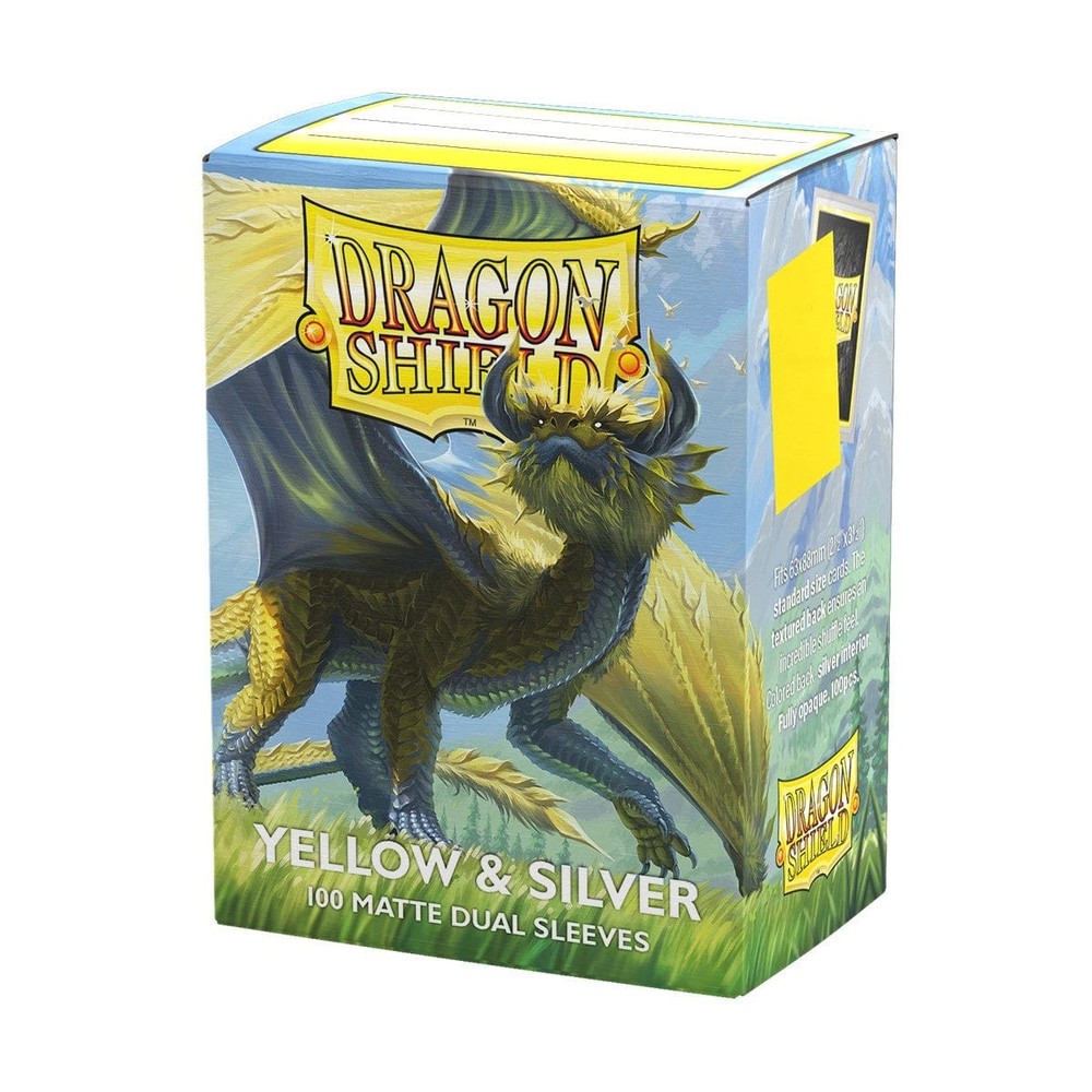 Dragon Shield Dual Matte Yellow & Silver (100ct)