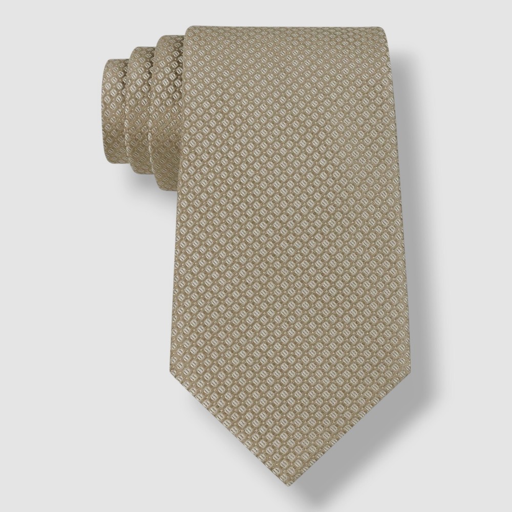 Calvin Klein Men's Beige Micro Silk Solid Tie 58 x 3