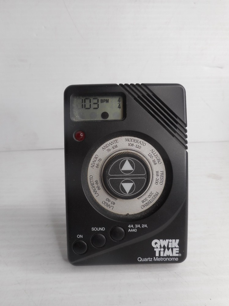 QWIK TIME Quartz METRONOME - FOR PERFECT RHYTHM Bouncing Ball Display- Tested