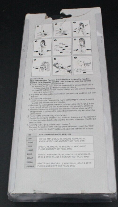 Modular Plug Crimper HT-2008AR - NEW