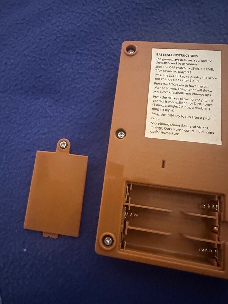 mattel handheld baseball game tested works