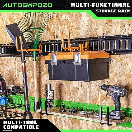 4-Pack E-Track Heavy Duty Shovel/Tool Hanger, E Track Hooks for Tools, 4 Pack