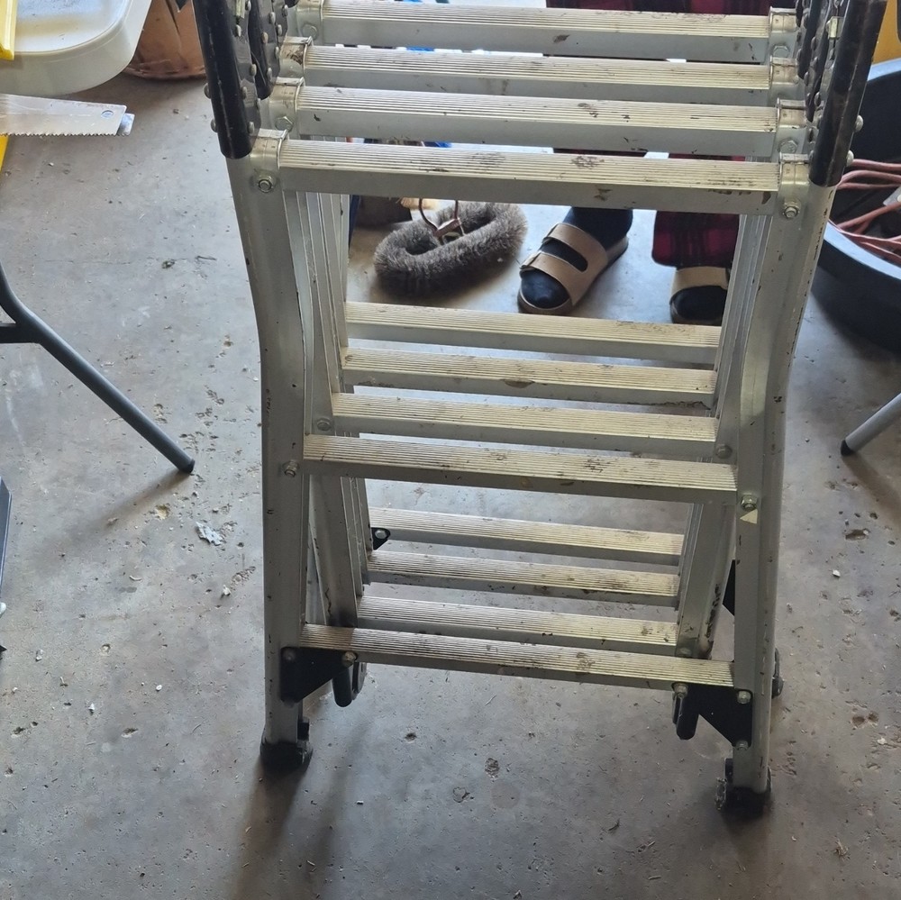 WestWay Professional Adjustable Folding Aluminum Ladder WPL-07B