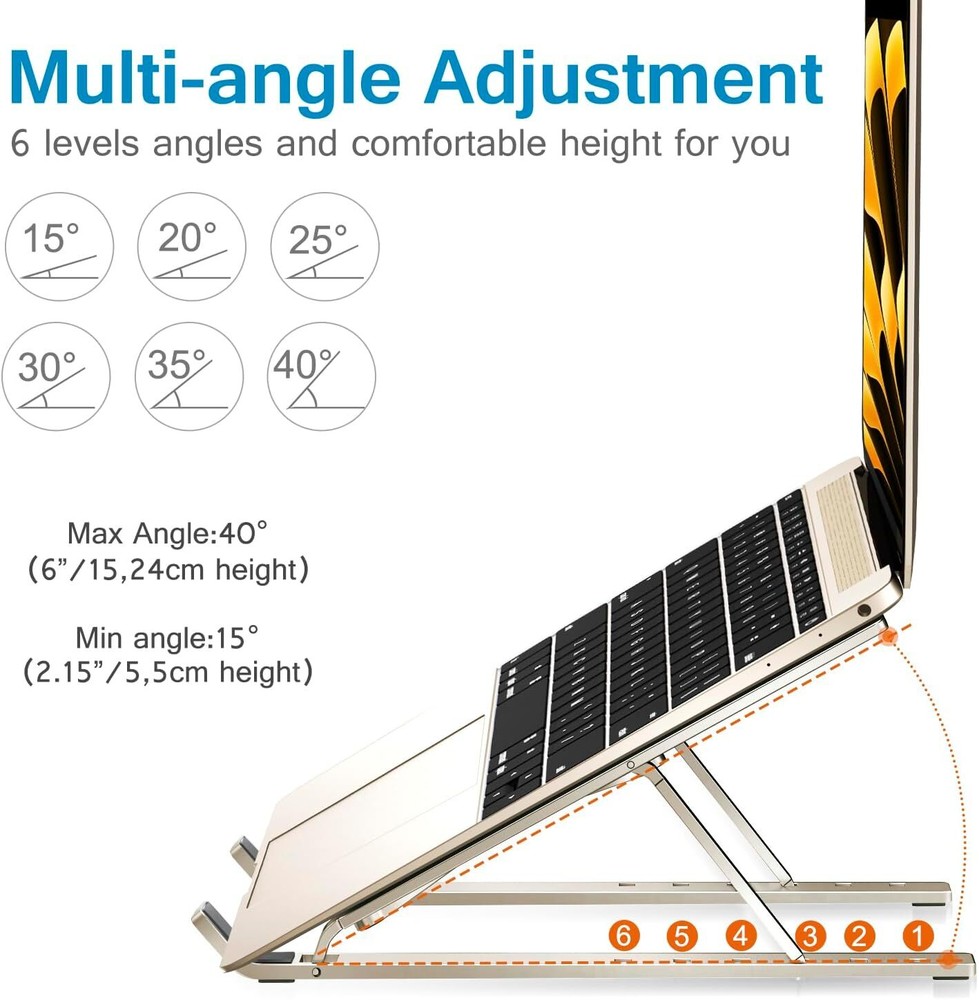 ivoler Laptop Stand, Holder Riser Computer Tablet 6 E-Starlight