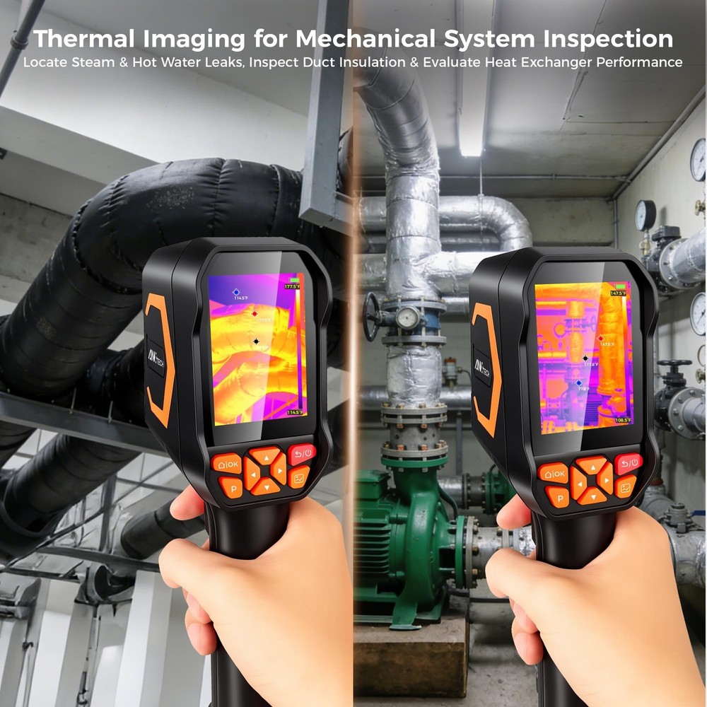 Handheld Dual Lens Thermal Imaging Camera with 2MP Visual Camera, 512×384 S