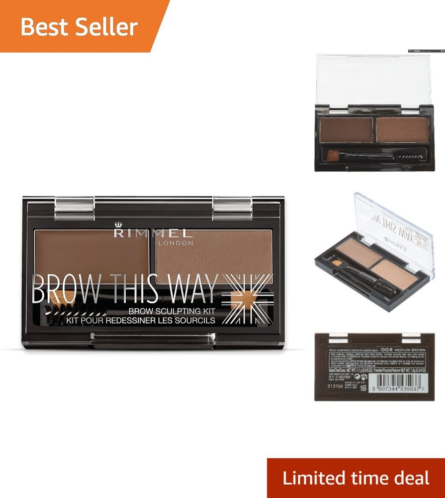 Achieve Defined Brows with Brow This Way Kit - Medium Brown, Natural Finish