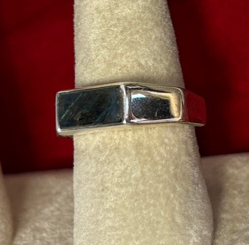 mens sterling silver ring Size 9 Labradorite