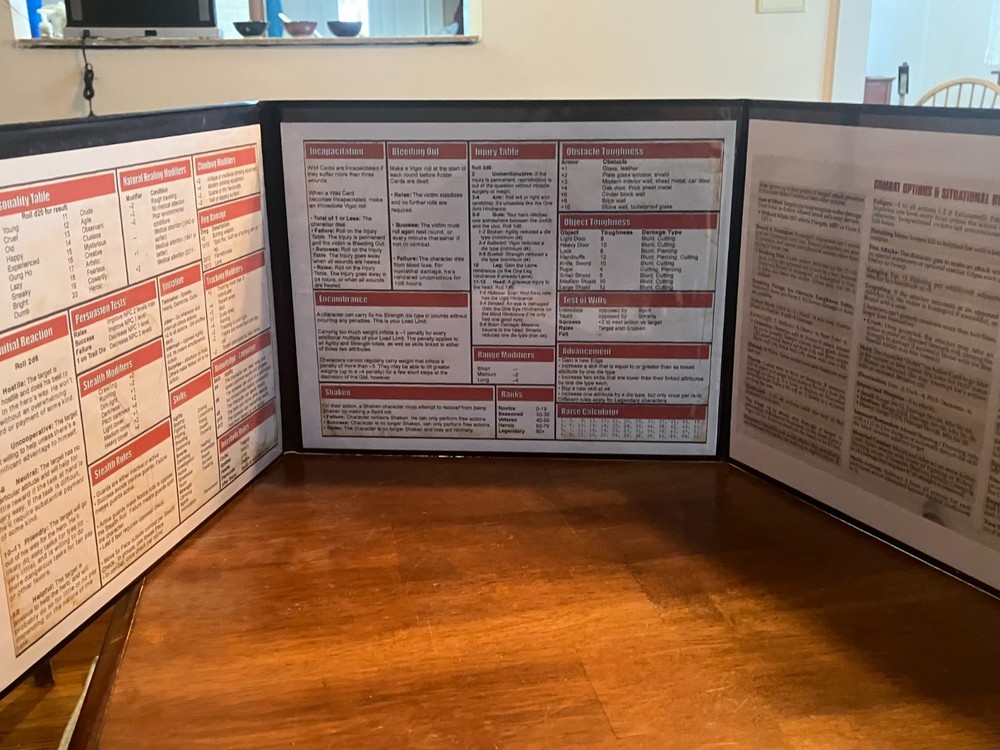 Dungeon Master Screen Tri Fold RPG GM Screen Customizable Panels Tables