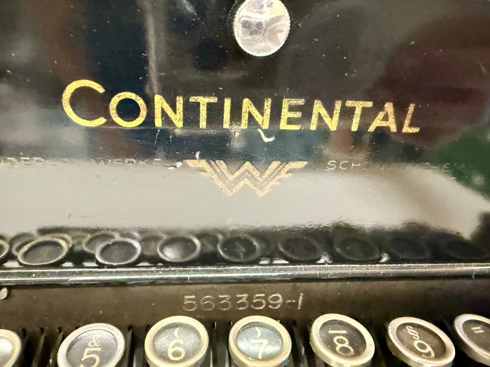 Continental Standard Typewriter 1930s Wanderer-Werke German with Rare Italic