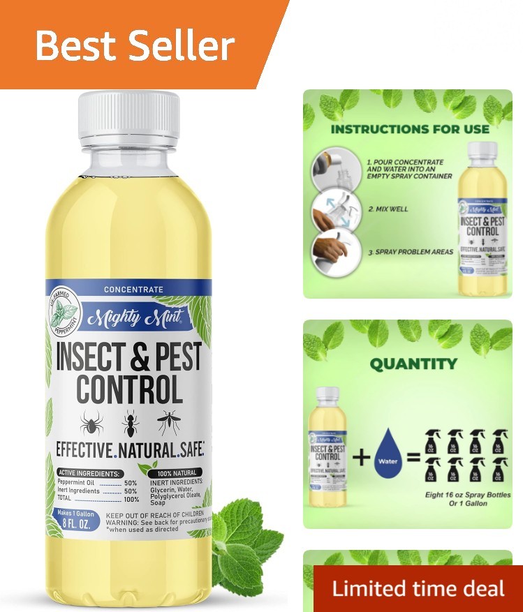 Pet-Friendly Peppermint Oil Bug Control Concentrate – 8 Oz – Safe & Effective