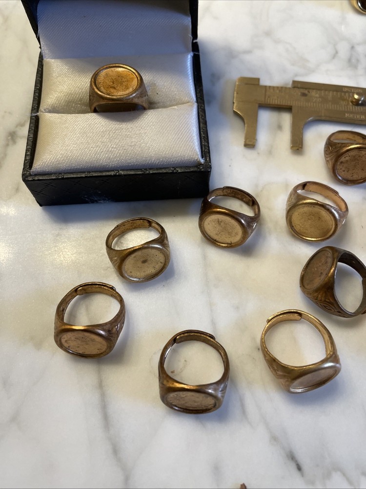 12 VTG Brass Adjustable Ring Settings