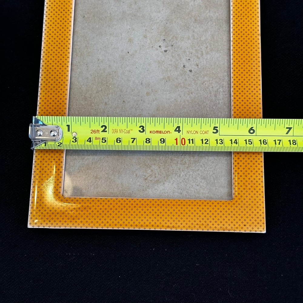 2 Yellow Enamel 5x7 Picture Frames