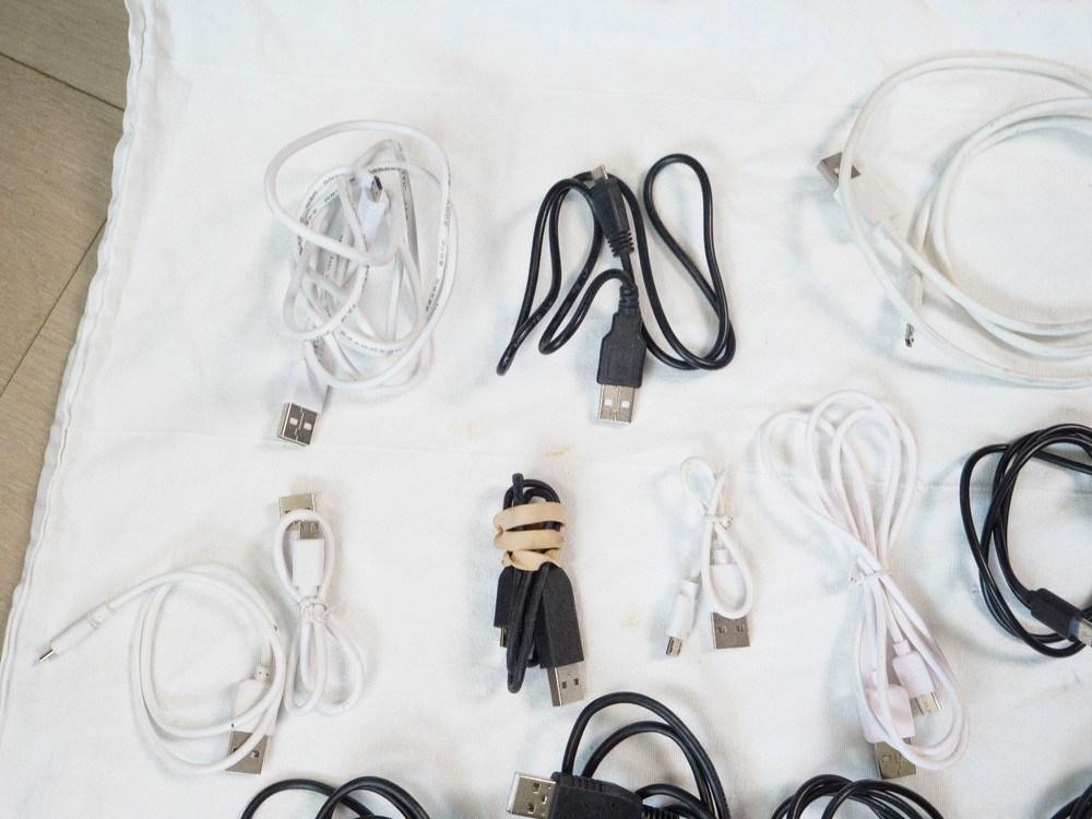 Lot of Assorted Micro + Mini+ USBC +Printer Cables/ Cords USB, USB-C, Micro-USB