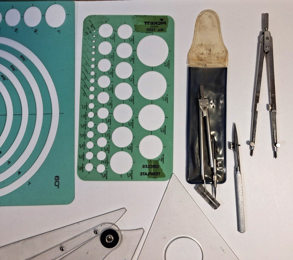 VTG Lot Architectural Engineer Engineering Drafting Templates Tools Stencils