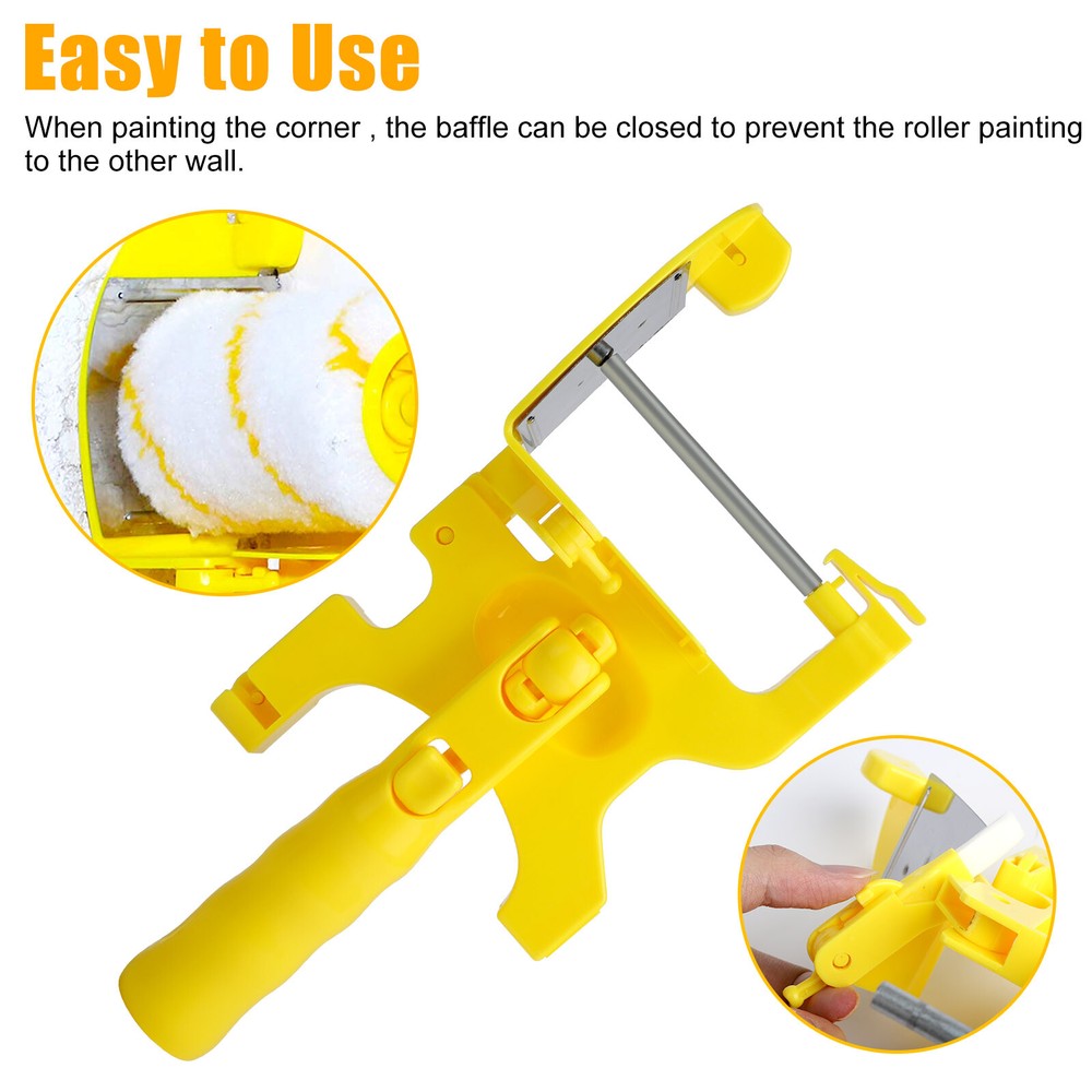 2Pcs Clean-Cut Paint Edger Roller Brush Safe Tool for Room Corner Wall Ceiling