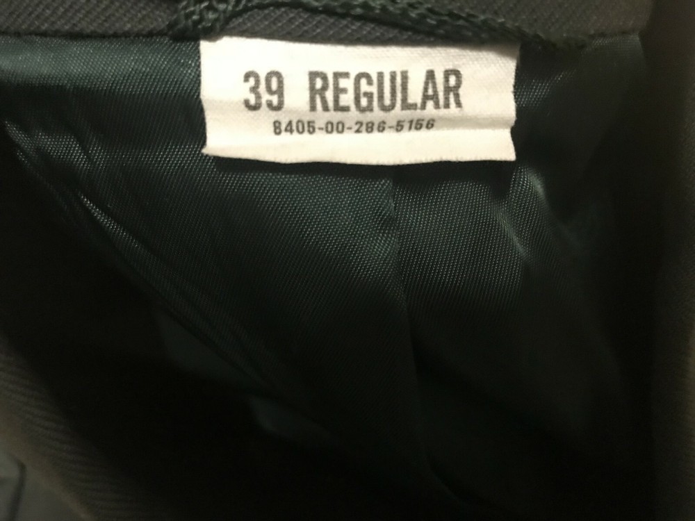 Army Green Class A Jacket size 39R NOS