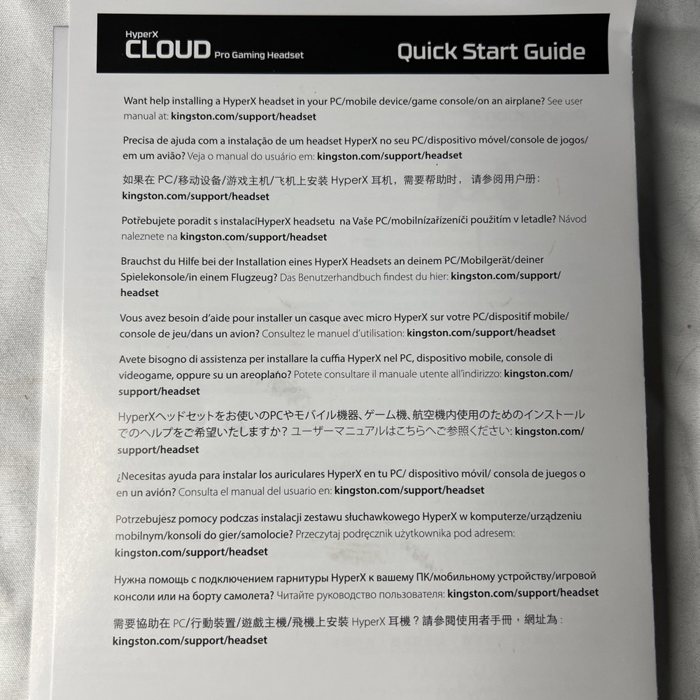 Replacement HyperX Cloud 2 II CloudX Core Accessories Gaming Headset