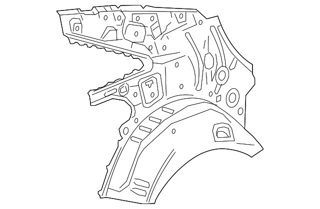 Genuine GM Passenger Side Inner Quarter Panel 23442188