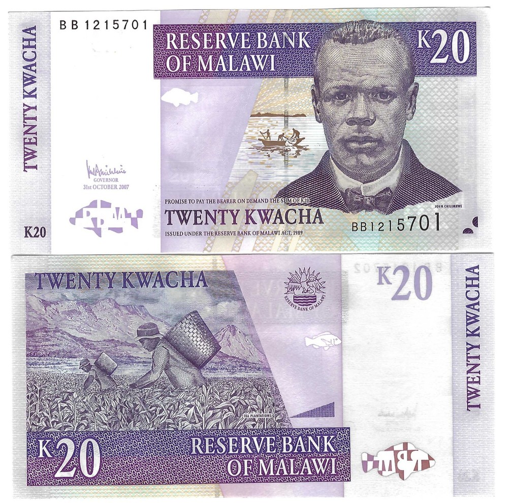 Malawi 10x 20 Kwacha 2007 UNC