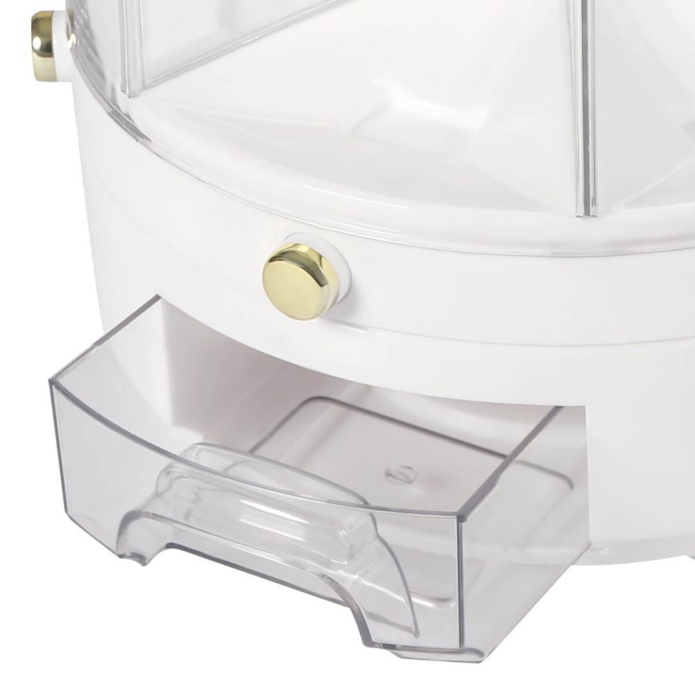 6 in 1 360?? Rotating Grain Cereal Dispenser Storage Box Kitchen Rice Container