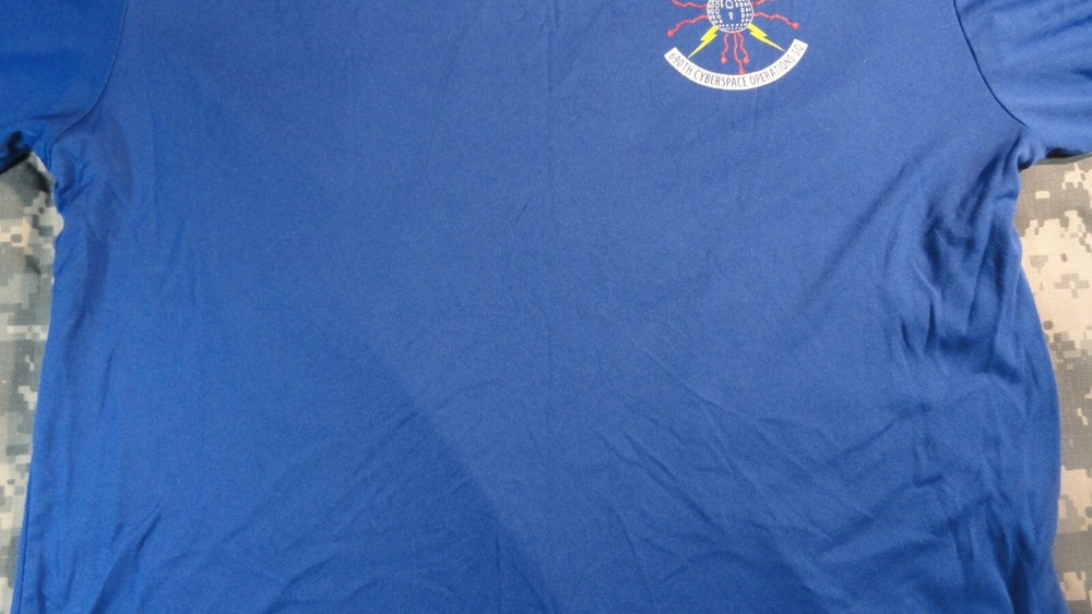 DISCONTINUED 690TH CYBERSPACE OPERATIONS SQUADRON BLUE UNIT SHIRT MEDIUM