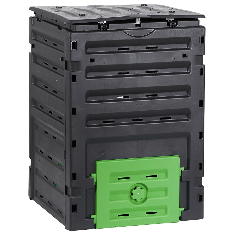 Compost Bin 120 Gallon Large Outdoor Composter PP Material Lightweigt Sturdy