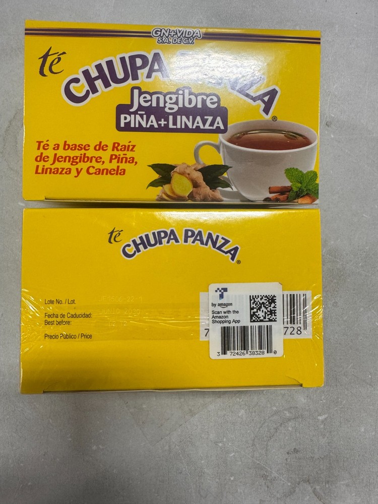 Tea CHUPA Panza, Based ONGINGER Root, PINNEAPPLE, 30 Count (2 PACK)