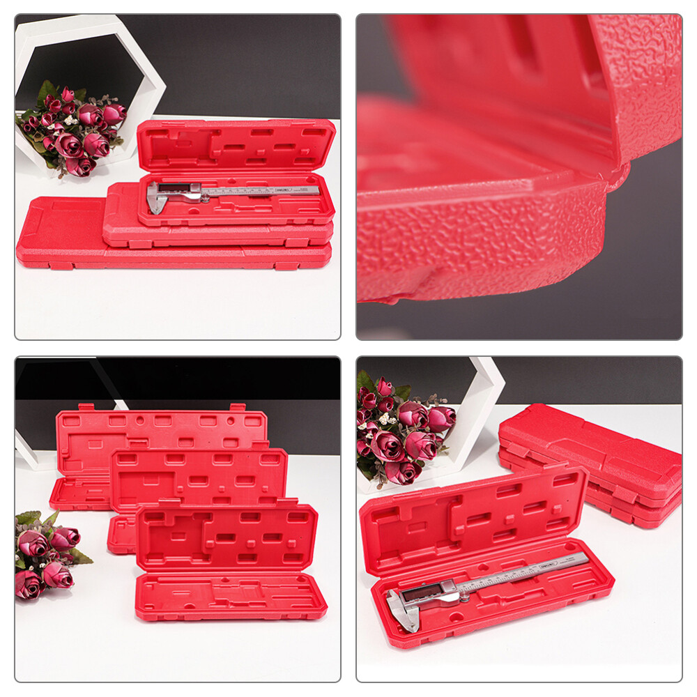 Plastic Caliper Box - Red Portable Travel Case