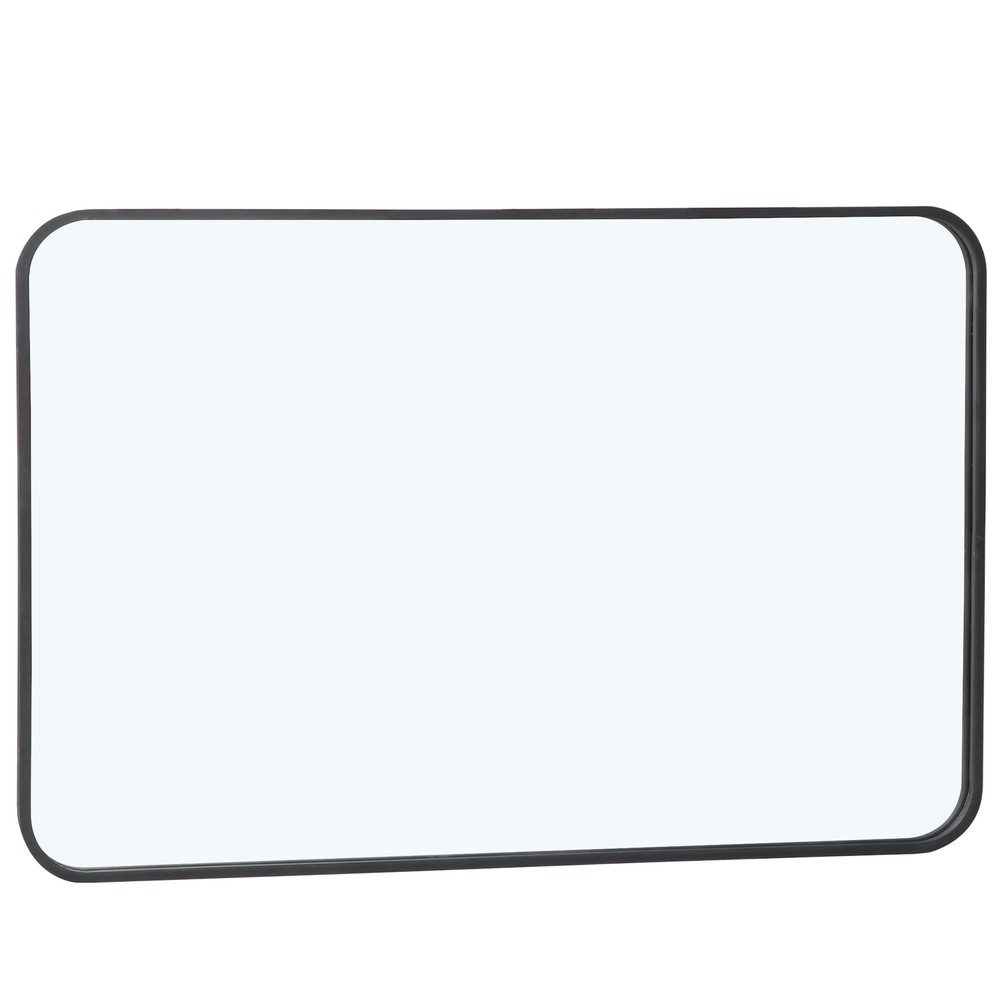 Rectangular Wall Mirror For Bathroom Bedroom Livingroom Black 24" x 36"