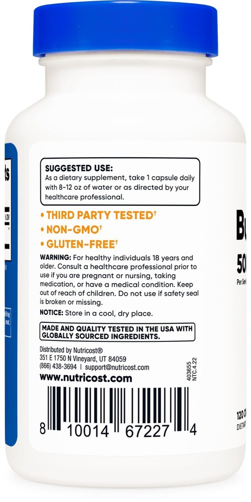 Nutricost Burdock Root 500mg, 120 Capsules