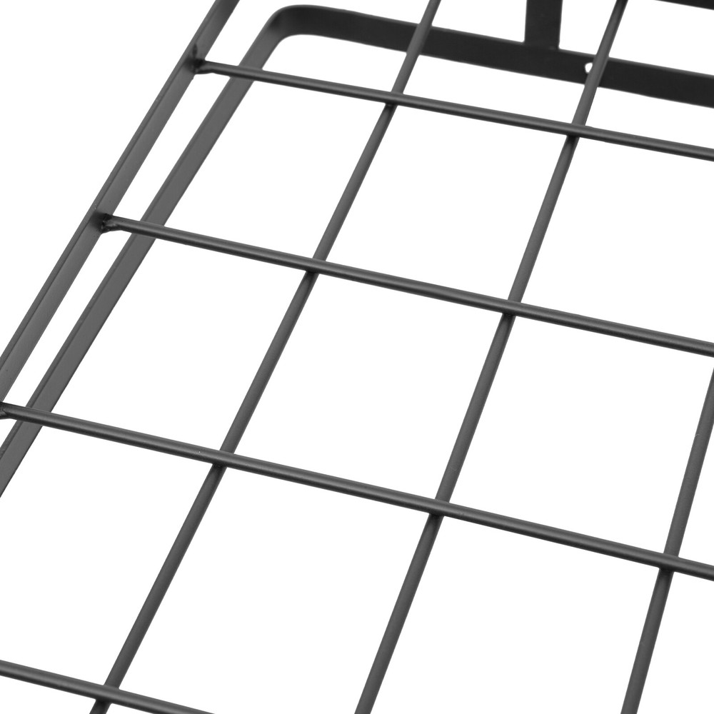 Modern Hanging Pot Holder Pan Hanger Kitchen Ceiling Rack with 12 Hooks Black