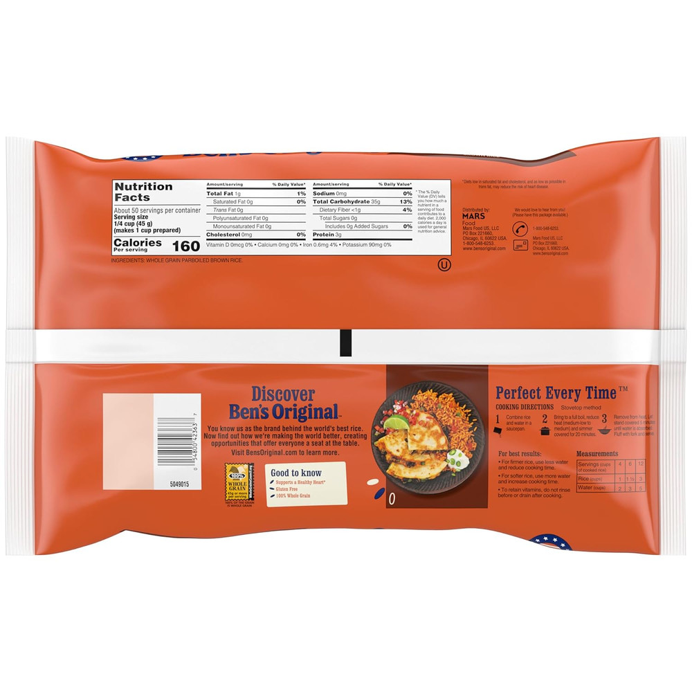 Whole Grain Brown Rice, 5 Lb Bag