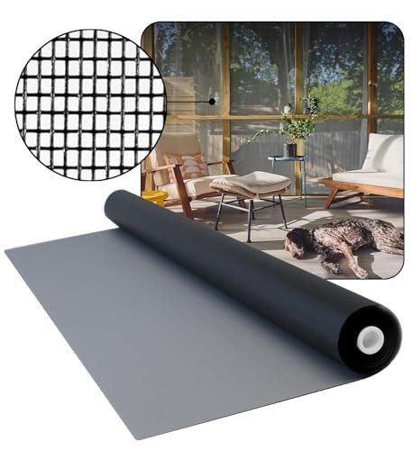 DOCA Window Screen Mesh - Window Screen Replacement, 36 in x 100 ft Charcoal