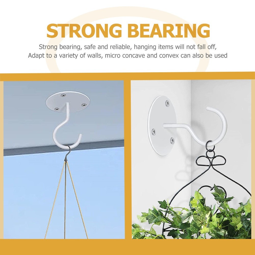 5 Pcs Iron Ceiling Hooks Durable Wall Fixing Hooks for Garage Garden Storage