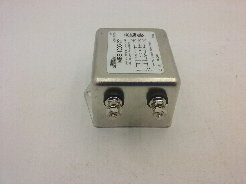 DENSEI LAMBDA MBS-1205-22 NOISE FILTER 5A 250VAC 50/60HZ NNB