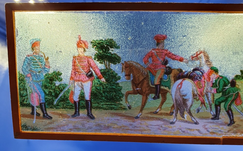5 Vintage Glass Panoramic Magic Lantern Slides