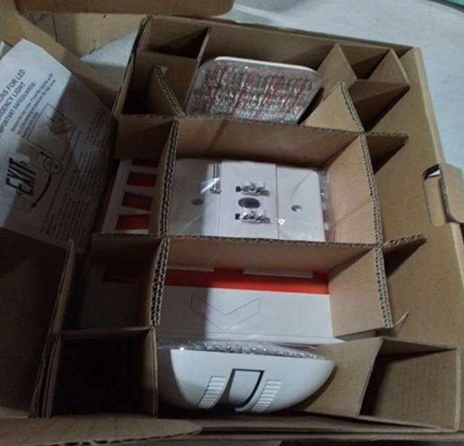 Qllite Combination Emergency Exit With LED Emergency Lights. Green And Red Exit.