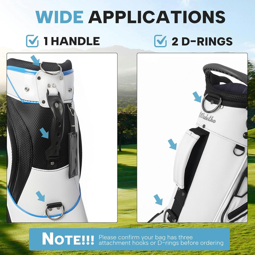 Golf Bag Shoulder Strap, Universal Golf Bag Strap Replacement Double Shoulder Ad