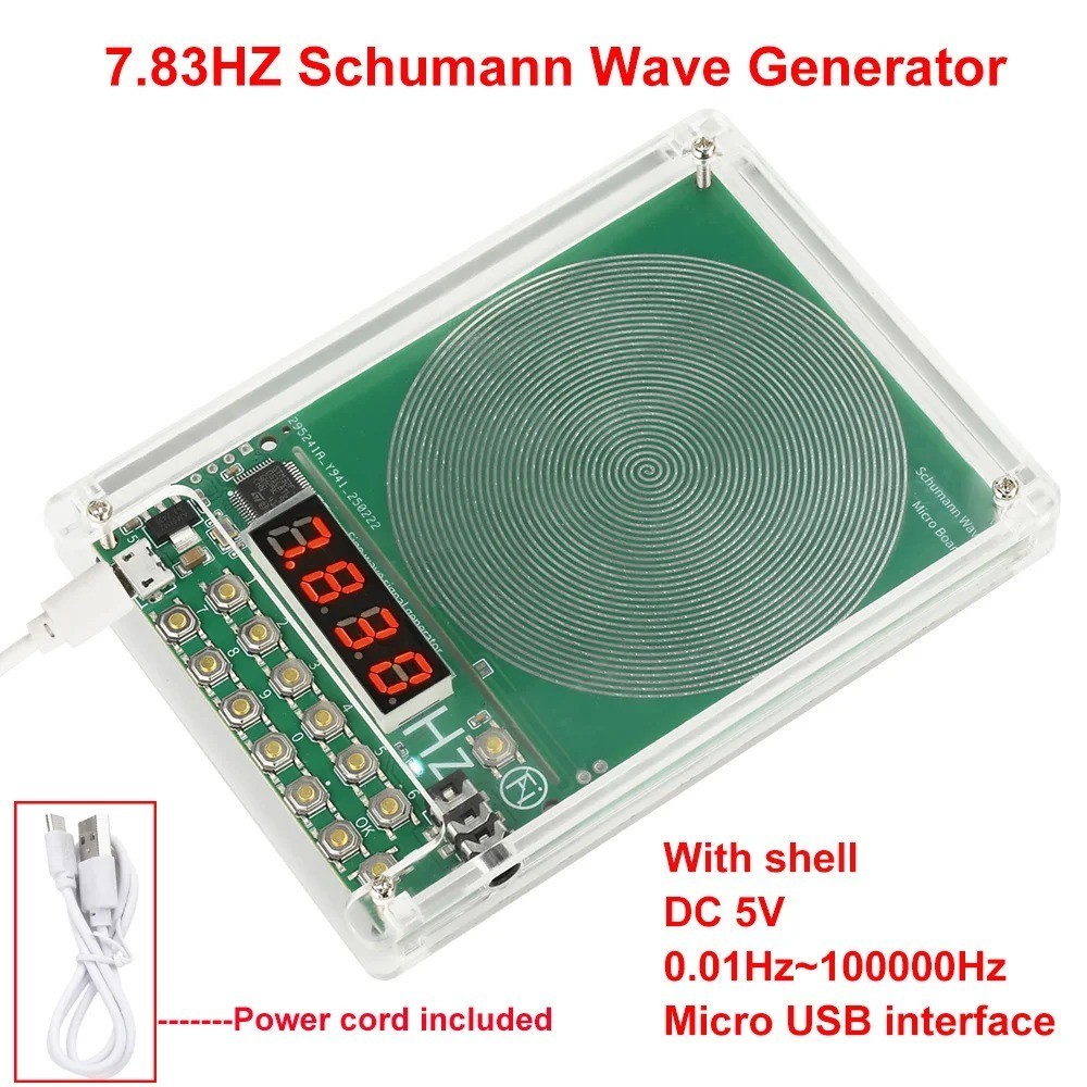 For Schumann Wave Generator Pulse Sine Frequency+Audio Output Connector+Case