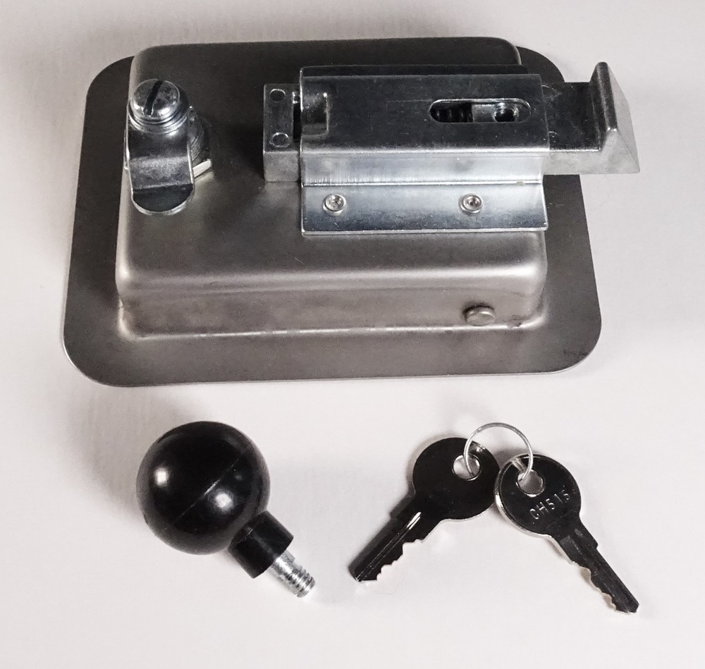 Large Paddle Handle Stainless Steel Locking Latch